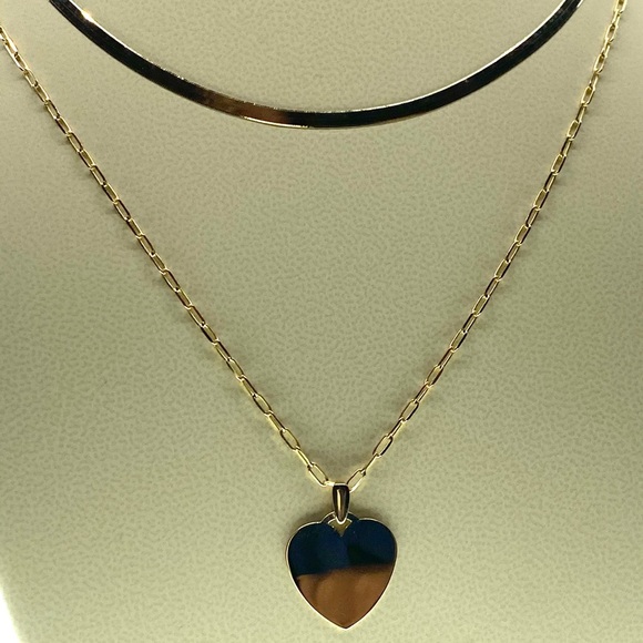 Jewelry 14kt Gold Paper Clip Heart Necklace Poshmark